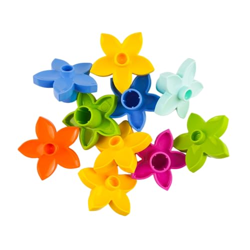 Lego® DUPLO® Blumen-Set – 10x Bunte Blumen & Blätter | Kreatives Zubehör für Kleinkinder | Kompatibel mit Lego® DUPLO® von Stein-Experte
