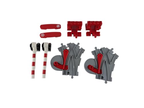 Lego® DUPLO® Eisenbahn Erweiterung – Zubehörset mit Stopsteinen, Schranken, Prellböcken & Weichen – 8-teilig für Zug-Sets & Streckenbau von Stein-Experte