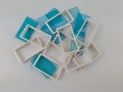 Lego® Fenster Set 1x4x6 Weiß – 10 Stück Architektur-Fenster mit Transparent-Blauen Scheiben | Ideal für City Häuser, MOCs & kreative Stadtlandschaften von Stein-Experte