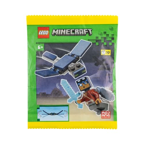 Lego® Minecraft® Held mit Elytra & Phantom – Paperbag Minifigur von Stein-Experte