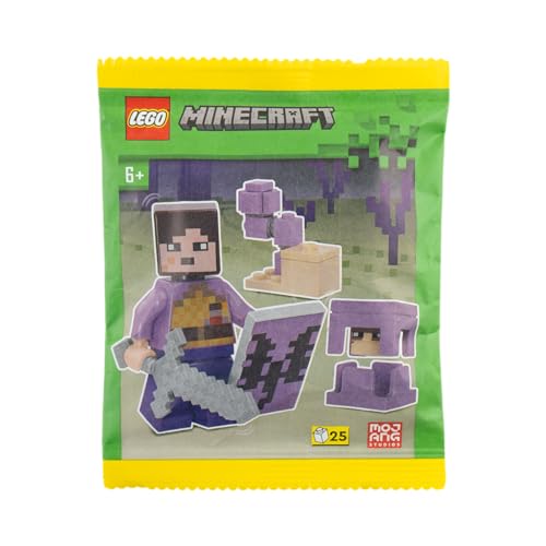 Lego® Minecraft® Krieger mit Shulker & Chorus Pflanze – Paperbag Minifigur von Stein-Experte