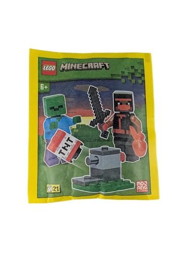 Lego® Minecraft Minifiguren Set – Ninja, Zombie & TNT Launcher (662304) • selten & original von Stein-Experte