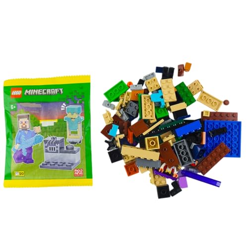 Lego® Minecraft Mix – 100 Stück Bunt Gemischt + Zufälliges Minecraft Pack – Erweitere Deine eigene Minecraft-Welt! von Stein-Experte