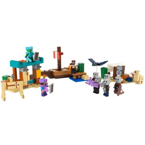 Lego® Minecraft Wüstenabenteuer – Angriff mit Kamel, Piratenschiff, Held & Tieren | Kreatives Spiel- & BAU-Set von Stein-Experte