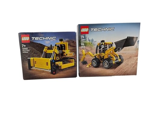 Lego® Technic Bundle: 42163 Schwerlast-Bulldozer & 42197 Baggerlader – 2-in-1 Bausatz-Set für Technik-Fans von Stein-Experte