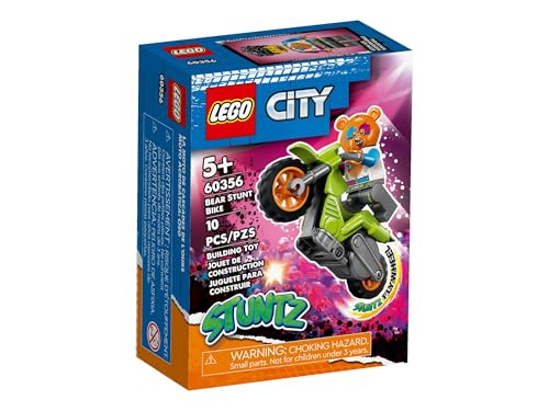 Lego 60356 City Stuntz Bären-Stuntbike – Motorrad mit Schwungrad und Stunt-Fahrer-Minifigur, Action-Spielzeug für Kinder ab 5 Jahren von Stein-Experte