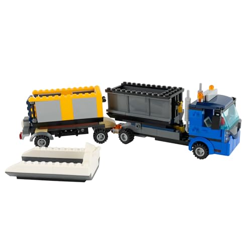 Lego MOC LKW mit Anhänger, 3 Containern und Minifigur – 282-teiliges Lego Set für kreative MOC-Fans und Fahrzeugbauer von Stein-Experte