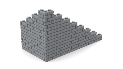 Steinchenshop 215 Stück City Bausteine Klemmbausteine Mauersteine Masonry Brick Bausteine Dark Bluish Grey (Dunkelgrau) von Steinchenshop