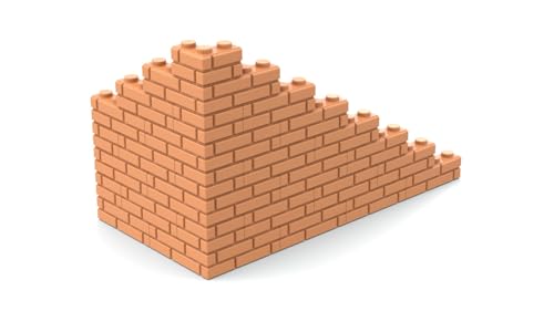 Steinchenshop 215 Stück Klemmbausteine Mauersteine Masonry Brick Bausteine Hellbraun (medium Nougat) von Steinchenshop