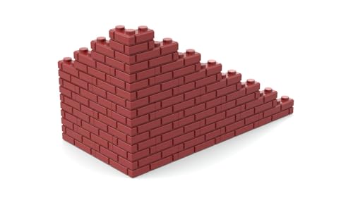 Steinchenshop 215 Stück Klemmbausteine Mauersteine Masonry Brick Bausteine kaminrot (Dark red) von Steinchenshop