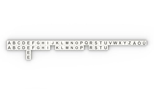 Steinchenshop Fliesen Buchstaben (Buchstaben 1x1 Noppen) von Steinchenshop