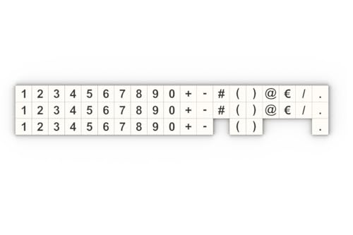 Steinchenshop Fliesen Buchstaben (Zahlen 1x1 Noppen) von Steinchenshop