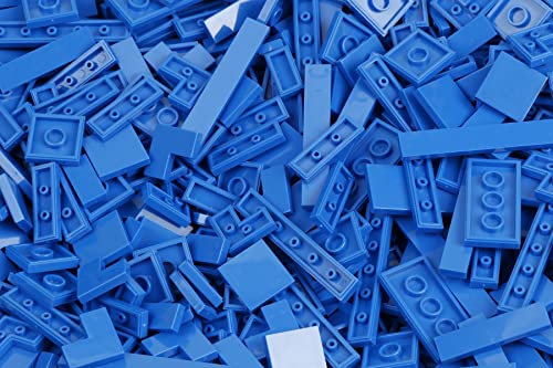 Steinchenshop Klemmbausteine 900 Stück Fliesen Tiles Blue nach Form Sortiert (blau) von Steinchenshop