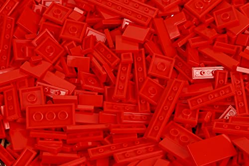Steinchenshop Klemmbausteine 900 Stück Fliesen Tiles red nach Form Sortiert (rot) von Steinchenshop