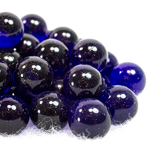 Steingrau Glasmurmeln 100g Crystal Kobaltblau 16mm Durchmesser von Steingrau