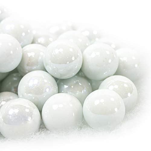 Steingrau Glasmurmeln 1kg Opak Perlmuttweiß 16mm Durchmesser Steingrau Glasmurmeln 1kg Opak Perlmuttweiß 16mm Durchmesser von Steingrau