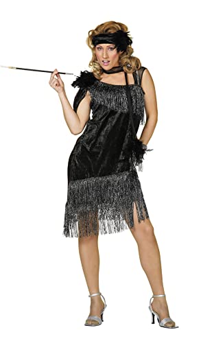 Damen-Kostüm Charleston de Luxe, schwarz, Gr. 44 von Stekarneval