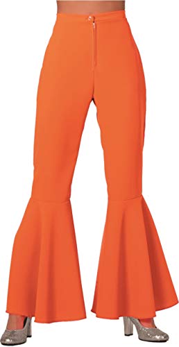 Damenkostüm Schlaghose Neon-Orange, Gr. 44 von Stekarneval