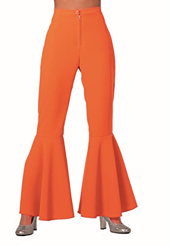 Damenkostüm Schlaghose Neon-Orange, Gr. 48 von Stekarneval