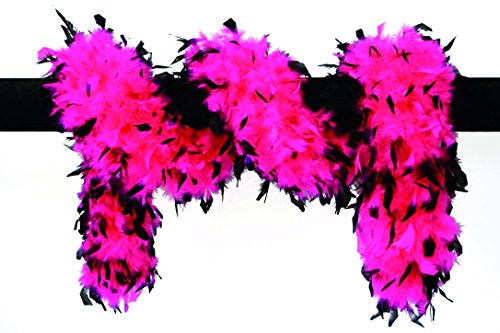 Federboa de luxe 80 gr. 180 cm, Pink mit Schwarz Federboa de luxe 80 gr. 180 cm, Pink mit Schwarz von Stekarneval