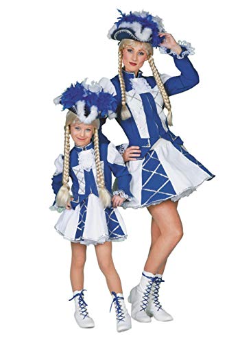 PARTY DISCOUNT Kinder-Kostüm Tanzmariechen blau-weiß-silber Gr. 116 von Stekarneval