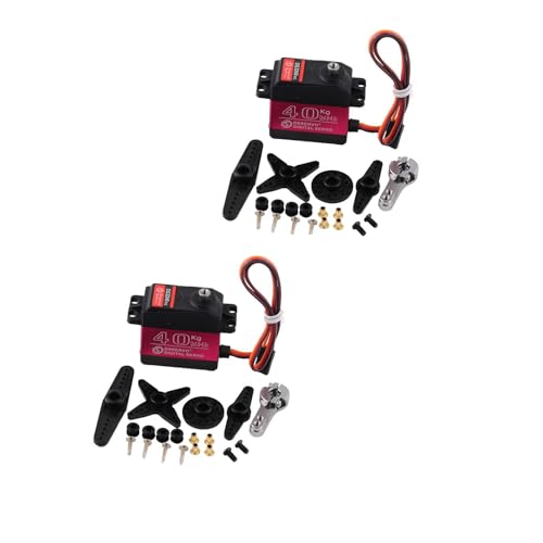 Stemedu DS3240 Digitaler Servo Motor, 40 kg Drehmoment, 180/270 Grad, Wasserdicht, 2 Stück mit Zubehör (2PCS 180 Degree) von Stemedu