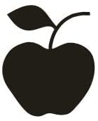 Stemplino® Midistempel - Motiv: Apfel - 18mm Durchmesser - Holzstempel Kinder Stempel Bullet Journal Stempel mit Apfel Motiv Apfel Stempel von Stemplino
