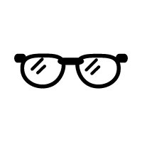 Stemplino® Midistempel - Motiv: Brille - 18mm Durchmesser - Holzstempel Kinder Stempel Bullet Journal Stempel mit Brille Motiv Brille Stempel von Stemplino
