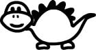 Stemplino® Midistempel - Motiv: Dieter Dino - 18mm Durchmesser - Holzstempel für Kinder, Bullet Journal Mit Dinosaurier Motiv von Stemplino