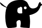 Stemplino® Midistempel - Motiv: Elmo Elefant - 18mm Durchmesser - Holzstempel Kinder Stempel Bullet Journal Stempel mit Elefant Motiv Elefant Stempel von Stemplino