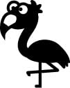 Stemplino® Midistempel - Motiv: Frank Flamingo - 18mm Durchmesser - Holzstempel Kinder Stempel Bullet Journal Stempel mit Flamingo Motiv Flamingo Stempel von Stemplino