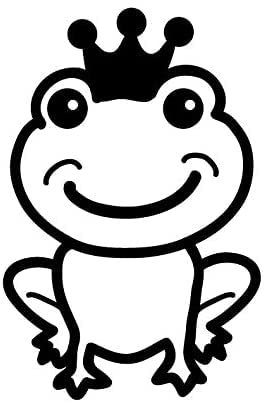Stemplino® Midistempel - Motiv: Frosch mit Krone - 18mm Durchmesser - Holzstempel Kinder Stempel Bullet Journal Stempel mit Frosch Motiv Frosch Stempel von Stemplino