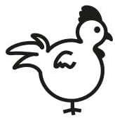 Stemplino® Midistempel - Motiv: Herta Huhn - 18mm Durchmesser - Holzstempel Kinder Stempel Bullet Journal Stempel mit Huhn Motiv Huhn Stempel von Stemplino