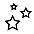 Stemplino® Midistempel - Motiv: kleine Sterne - 18mm Durchmesser - Holzstempel Kinder Stempel Bullet Journal Stempel mit Sterne Motiv Sterne Stempel von Stemplino