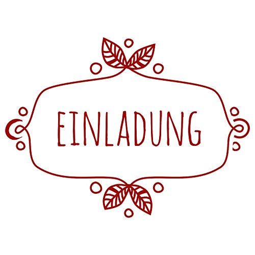 Stemplino Orig Maxistempel Stempel L - Einladung - hochwertiger Holzstempel Motivstempel Holz von Stemplino