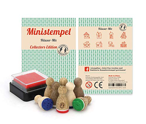 Stemplino Stempelset Häuser-Mix - 8 Ministempel aus Holz Plus Stempelkissen, Mini Stempel Set Mix Häuserfronten Architektur Stemplino Stempelset Häuser-Mix - 8 Ministempel aus Holz Plus Stempelkissen, Mini Stempel Set Mix Häuserfronten Architektur von Stemplino