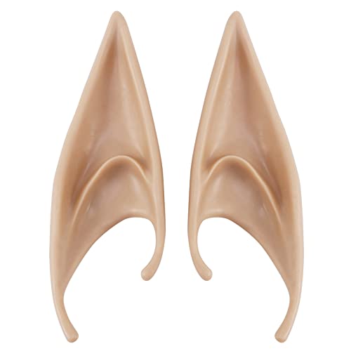 Steowsey 1 Paar PVC Fee Elfe Gefaelschte Elfen Ohren Halloween Maske Neue Maske Beaengstigend Halloween Dekoration Prothese Und Ohren Mit Weichen Spitzen Langer von Steowsey