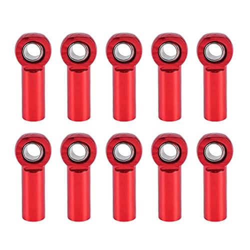 Steowsey 10 Stücke M3 Gelenk Lenker Stangen Dichtungen Kopf Spur Stangen Kopf Für 1/10 Rc Auto Rot von Steowsey