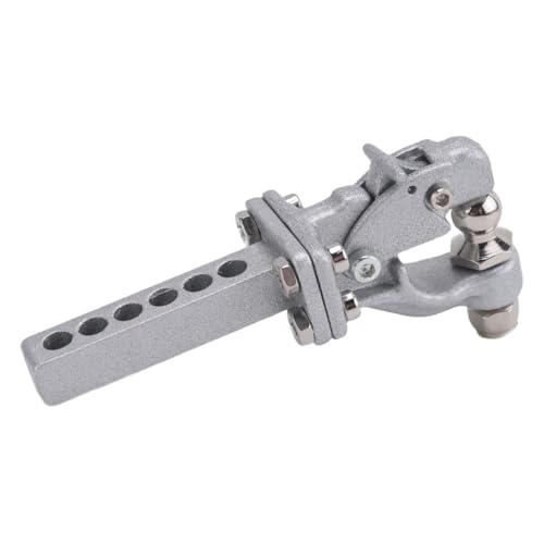 Steowsey Metal Hitch Trailer Haken für 1:10 Scx10 90046 90047 Trx4 Rc Crawler Car (Silber) von Steowsey