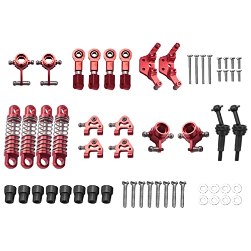 Steowsey Metall Full Set Upgrade Teile StoßDäMpfer für 1/28 K969 K979 K989 K999 P929 P939 Rc Autoteile, Rot von Steowsey