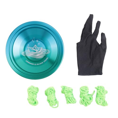 Steowsey X2 Schwarze Perle Wettbewerbsfähig Yo-Yo, Yoyo für Anfänger Alloy Yoyo, Einfach Zurückzugeben und Tricks zu Üben, Blau Grün von Steowsey