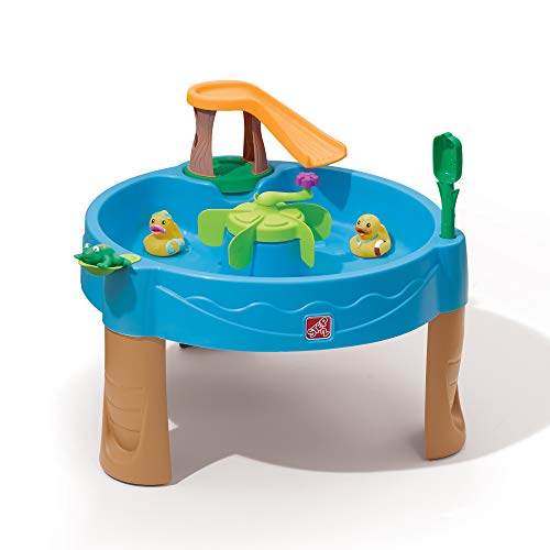 Step2 Duck Pond Wasserspieltisch | Kleiner Wassertisch mit 6-teiligem Zubehörset | Garten Wasser Spieltisch für Kinder von Step2