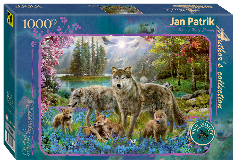 Step Puzzle Spring Wolf Family 1000 Teile Puzzle Step-Puzzle-79547 von Step Puzzle