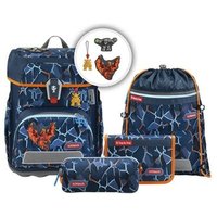 STEP BY STEP 138062 CLOUD schleich® Schulranzen-Set, Eldrador Creatures®, Lava Dragon, 5-teilig von Step by Step