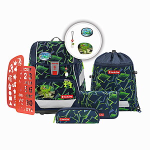 Step by Step 2IN1 PLUS Schulranzen-Set Wild T-Rex Taro, 6-teilig von Step by Step