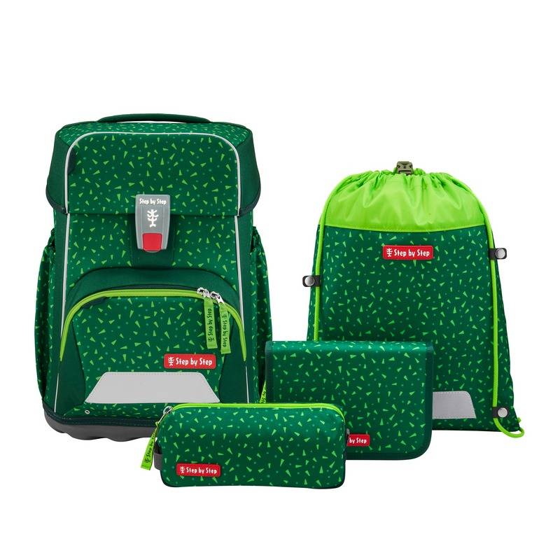 Step by Step Schulranzen-Set Basis Green Grafics 4-tlg. von Step by Step