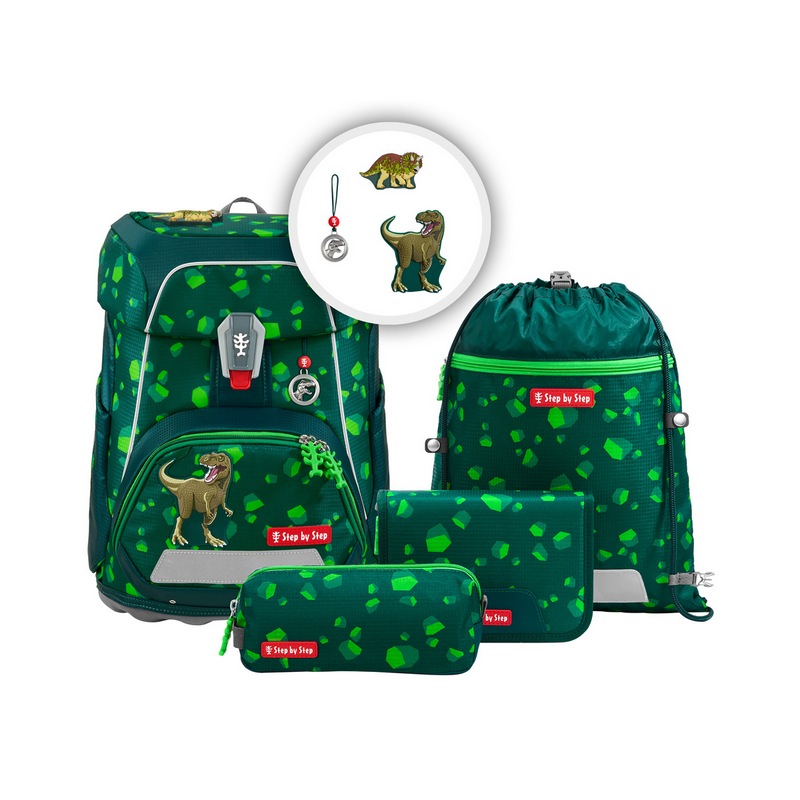 Step by Step Schulranzen-Set FIT Dino Targo 5 tlg. von Step by Step