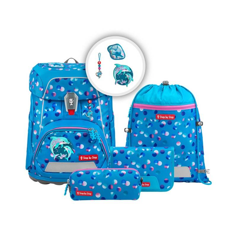 Step by Step Schulranzen-Set FIT Dolphin Finja 5 tlg. von Step by Step