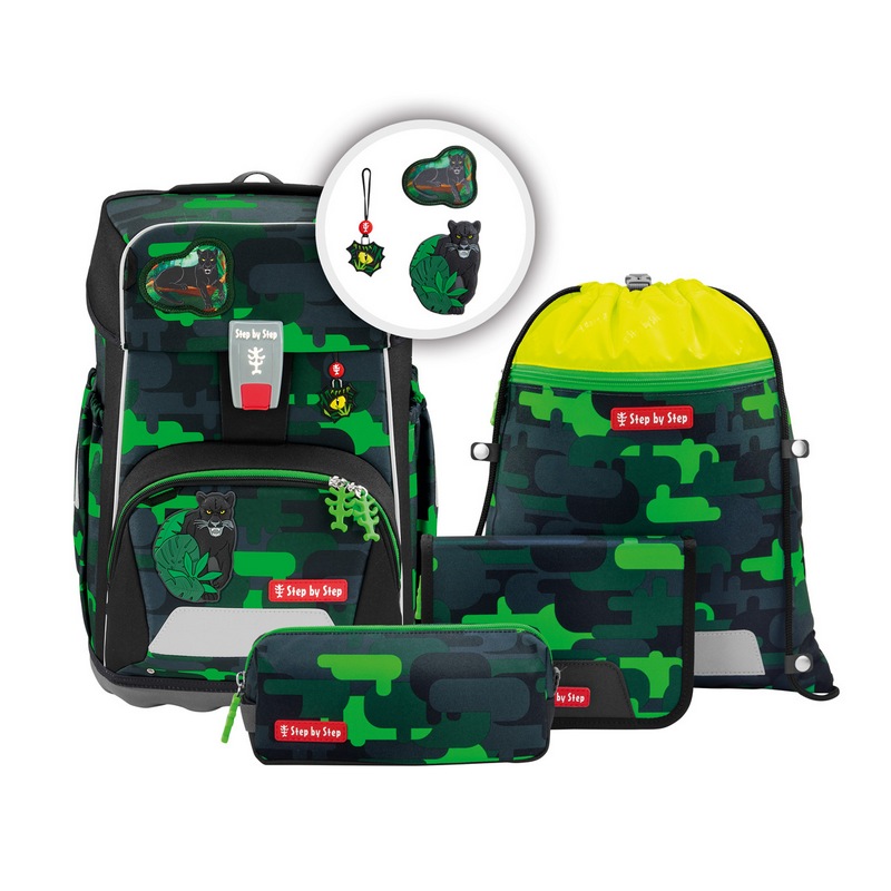 Step by Step Schulranzen Set Giant Black Cat Chiko 5-tlg. von Step by Step