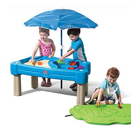 Step2 Cascading Cove Sand & Wassertisch mit Sonnenschirm | Wasserspieltisch für Kinder in Grün | Wasserspielzeug / Sandtisch für den Garten Step2 Cascading Cove Sand & Wassertisch mit Sonnenschirm | Wasserspieltisch für Kinder in Grün | Wasserspielzeug / Sandtisch für den Garten von Step2